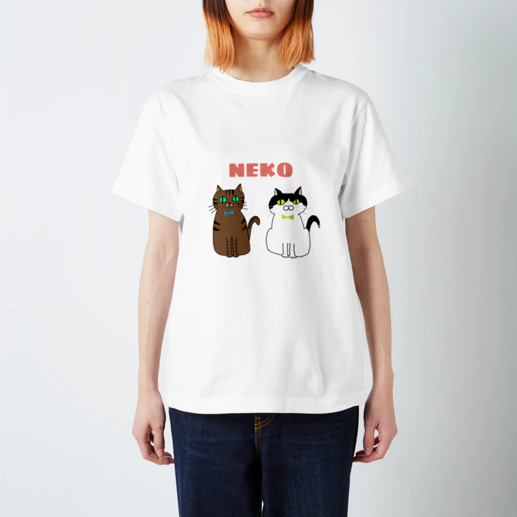 キジトラ&ハチワレのNEKO 〜キジトラ&ハチワレ スタンダードTシャツ