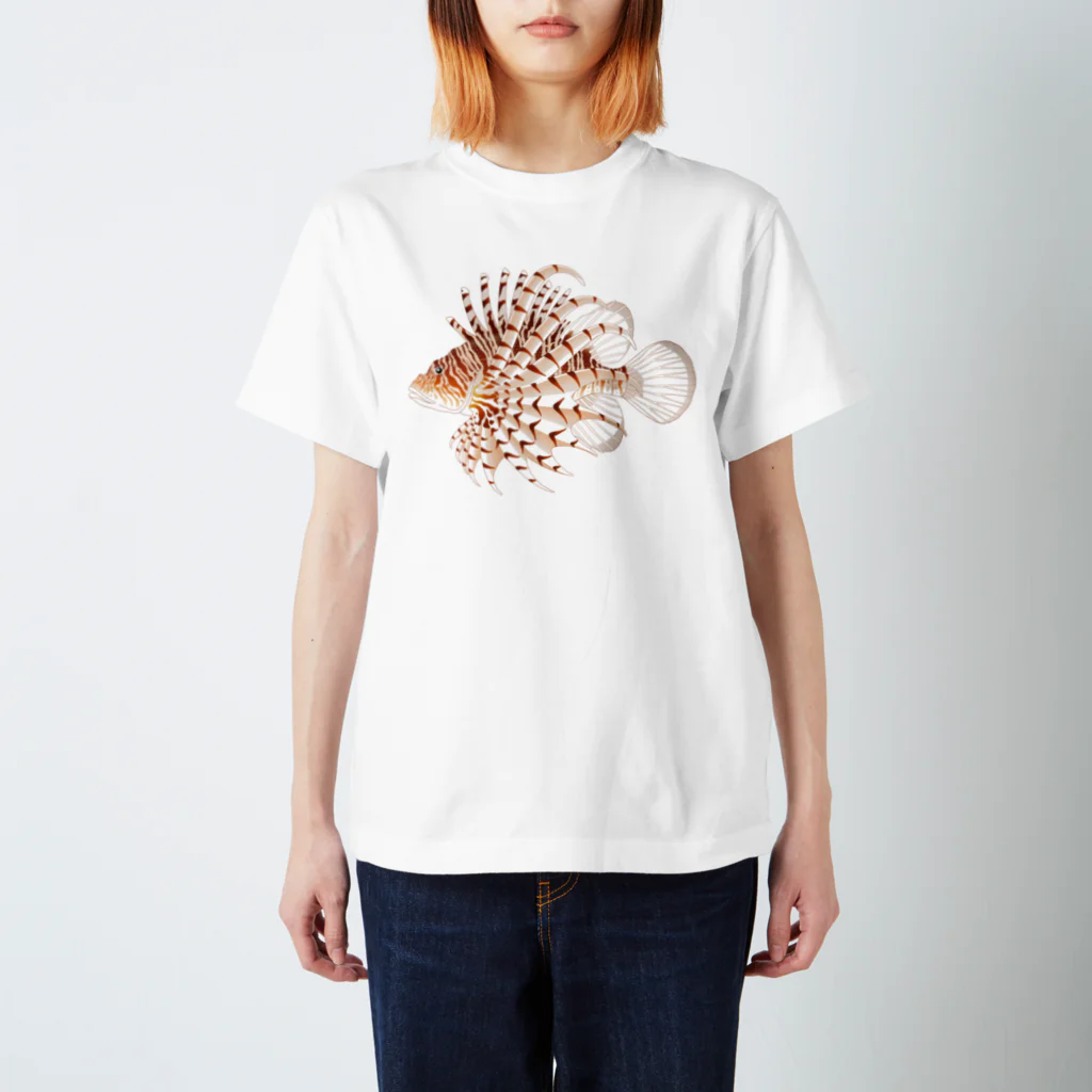 【魚類】おさかなちゃん☆図鑑のミノカサゴ☆蓑笠子 Regular Fit T-Shirt