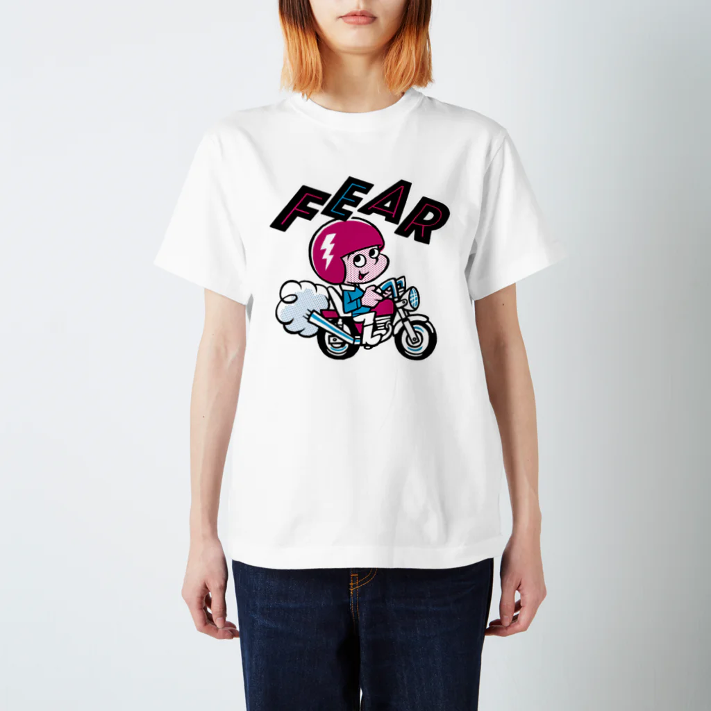 FAR EAST ALL RIDERSのFEAR_バイクこぞう_プリント Regular Fit T-Shirt