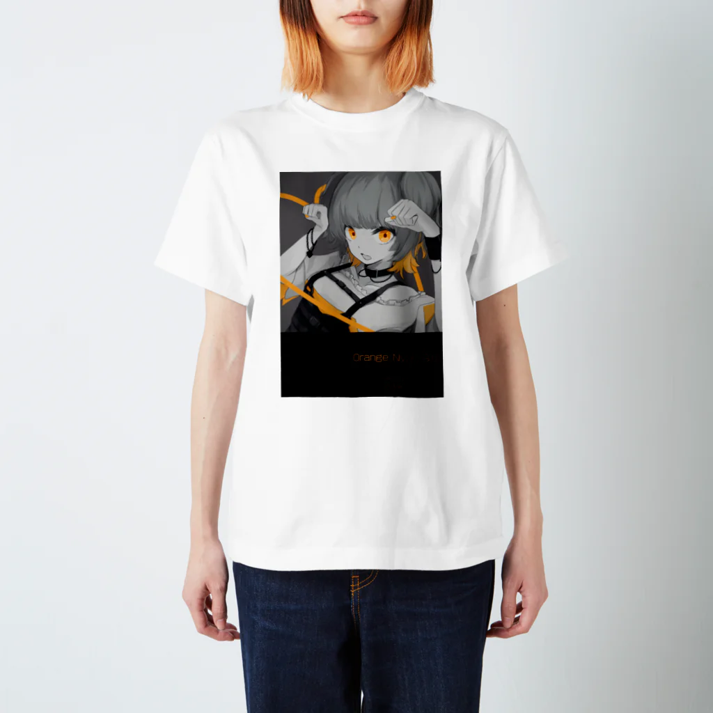 GRAPHIC TOWERのオレンジにゃんガール Regular Fit T-Shirt