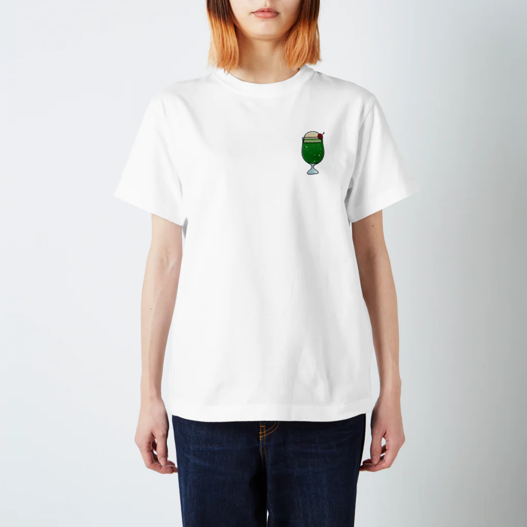 アオフジマキのメロンクリームソーダ(ワンポイント) Regular Fit T-Shirt