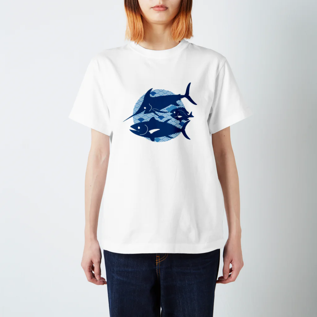 みなとまち層の日本の海の魚 スタンダードTシャツ