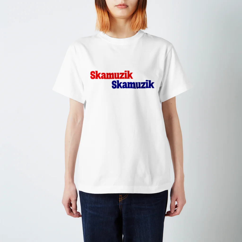 skamuzik a go goのSkamuzik Skamuzik（赤青） スタンダードTシャツ