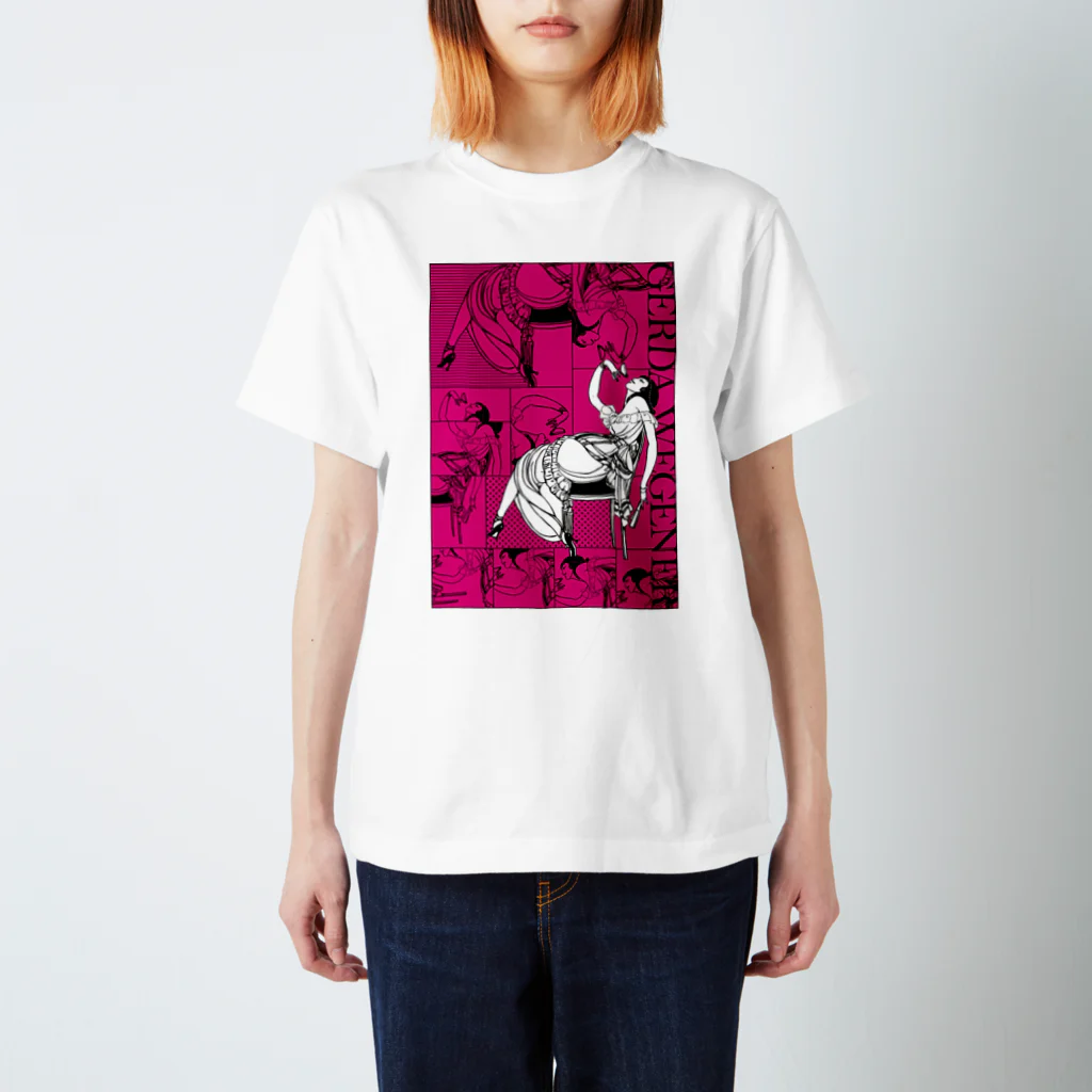 Cordelia　SUZURI分室のGERDA "Collage pink" Regular Fit T-Shirt