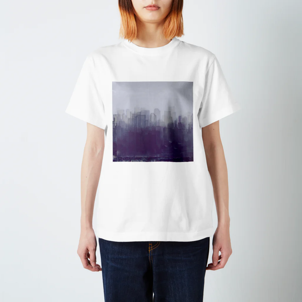 行方不レ知のmonotone city Regular Fit T-Shirt