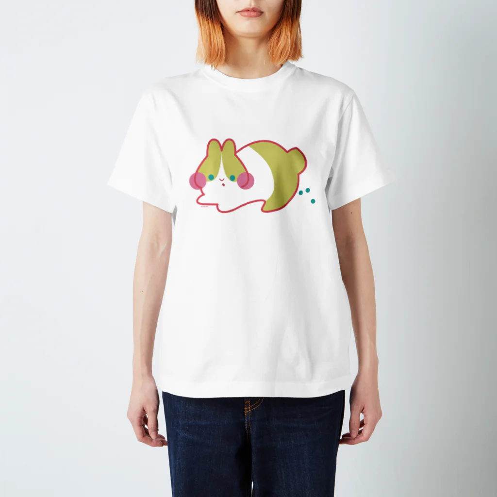 ●mugi to hana●のusacoro-うさぎのうんち-はちわれさん スタンダードTシャツ