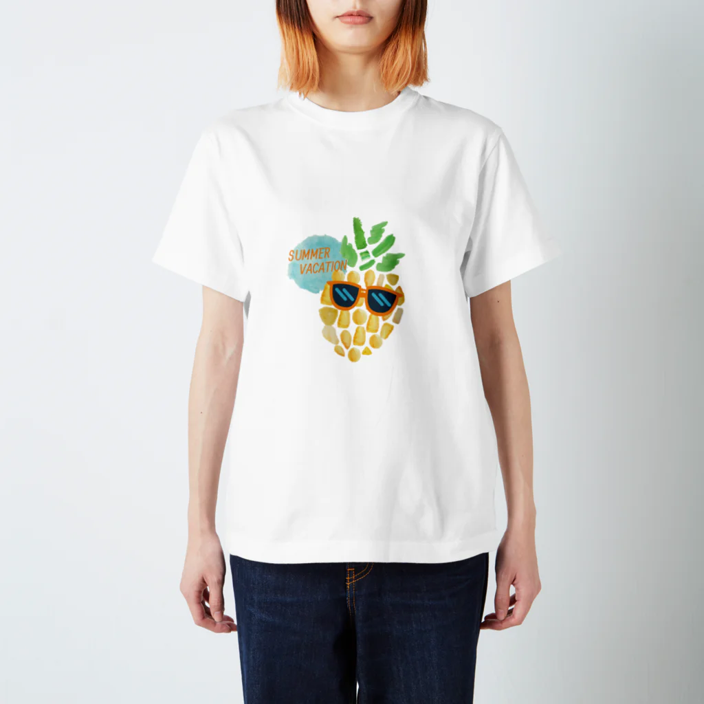 てんまま(iPadの先生)のWatercolor pineapple2 スタンダードTシャツ