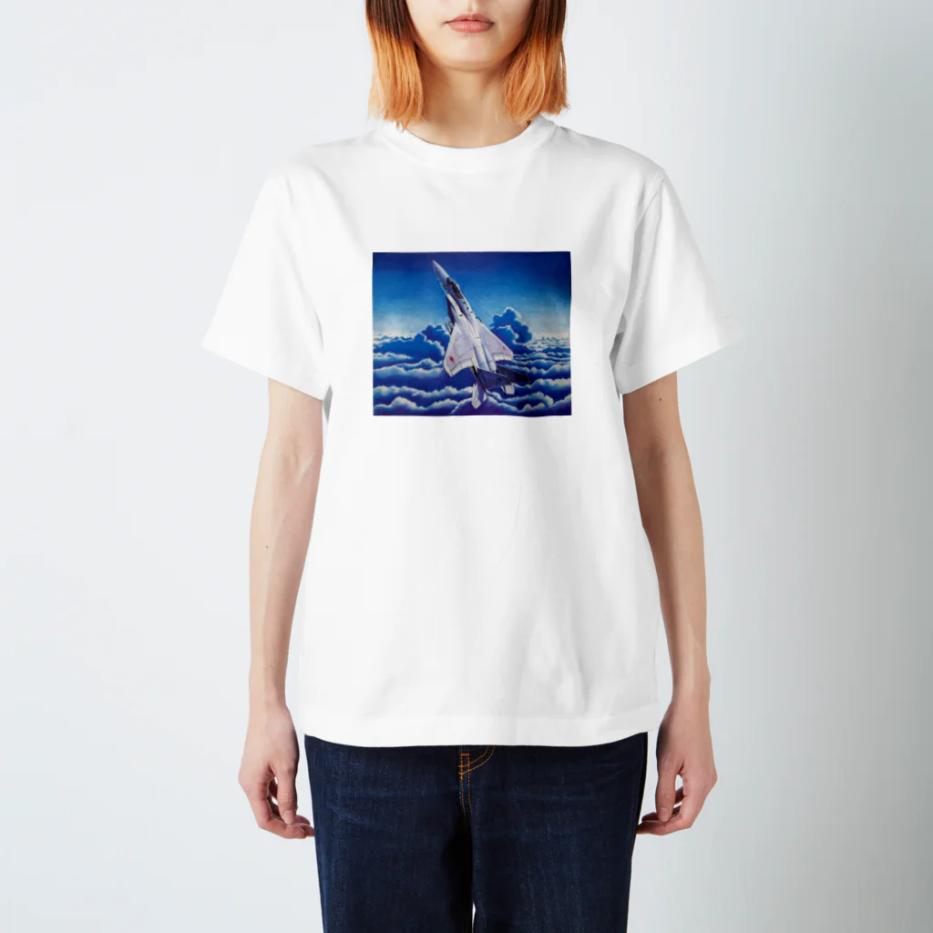 林亮太 色鉛筆画グッズショップのHigh rate climb!　F-15J Regular Fit T-Shirt