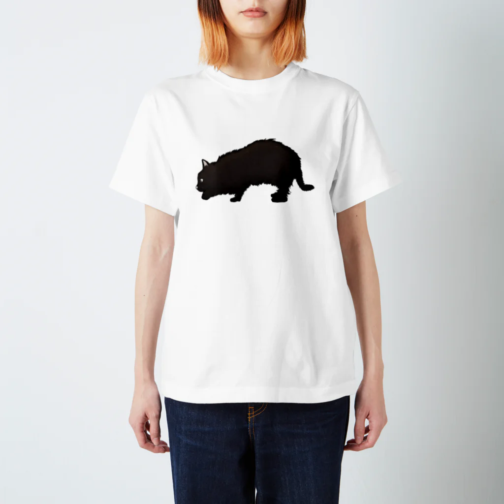 レイにーの忍び歩き黒猫 Regular Fit T-Shirt