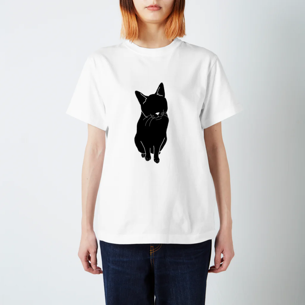 ～しばとねこ～のりんご(シルエット) スタンダードTシャツ