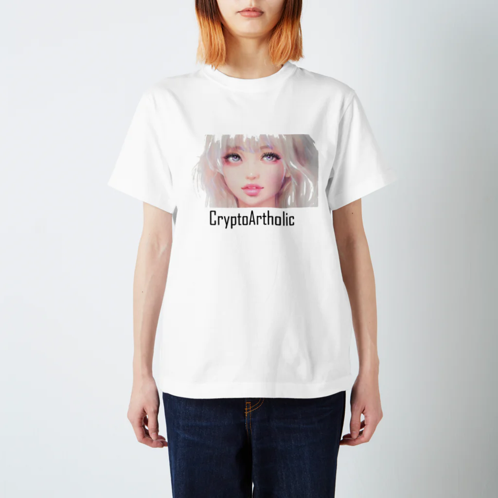 CryptoArtholic BRANDのCrypto Girl Color #058 Regular Fit T-Shirt