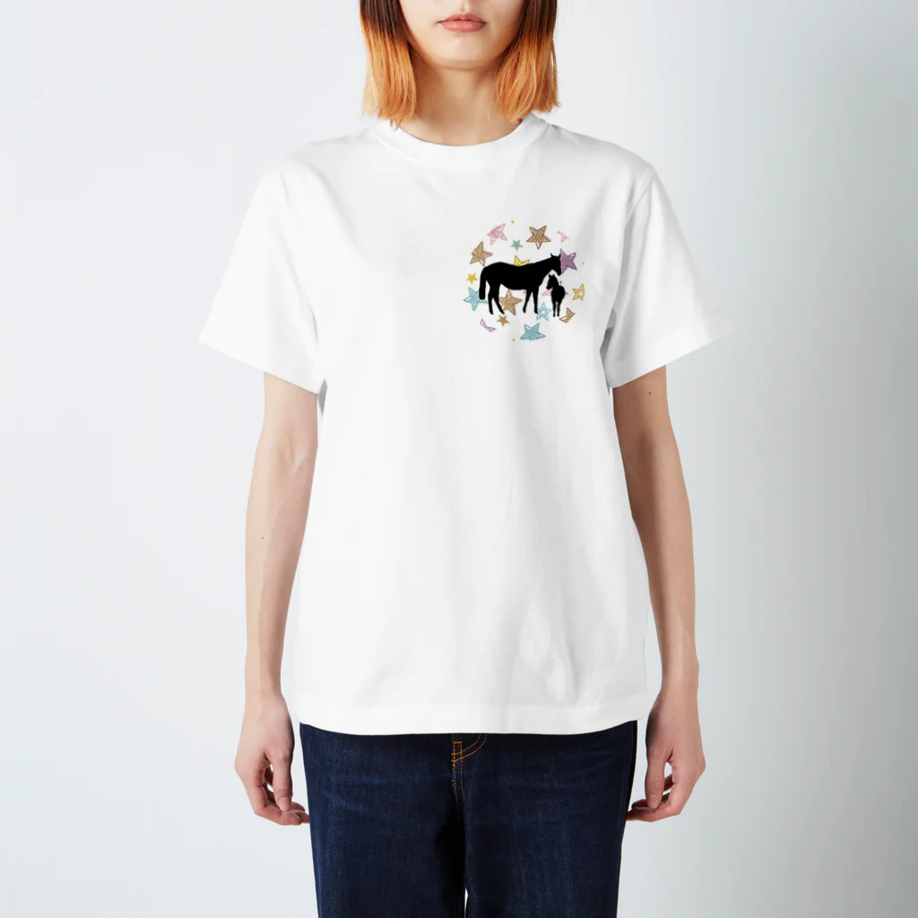 うまがすきのうまの親子 スタンダードTシャツ