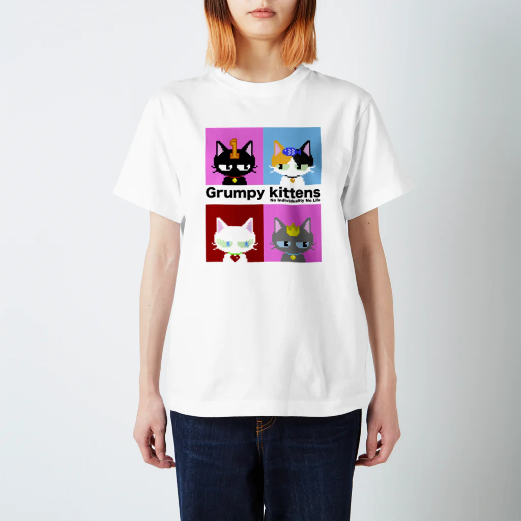 Grumpy kittensのGrumpy kittens No Individuality No Life スタンダードTシャツ