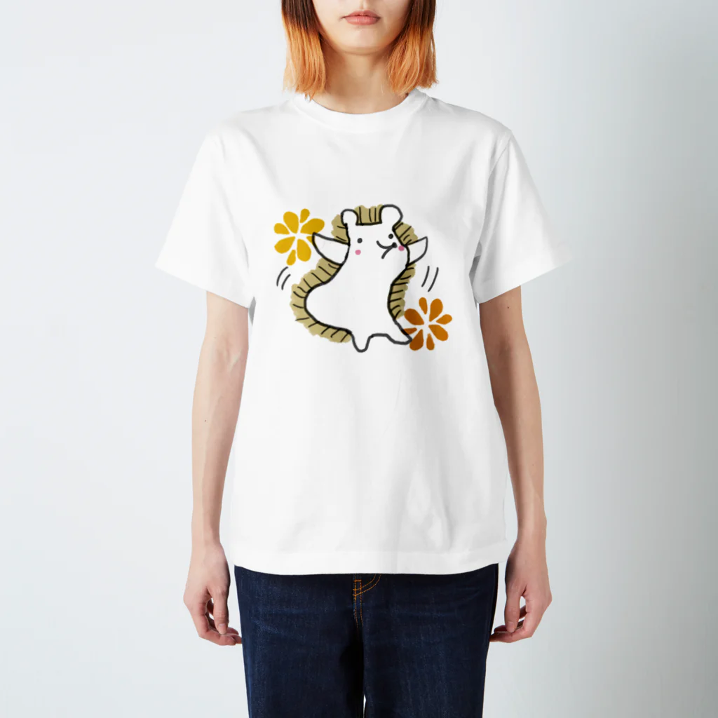 usagi-cuteのハリネズミのはりっちょ　やっふーい スタンダードTシャツ