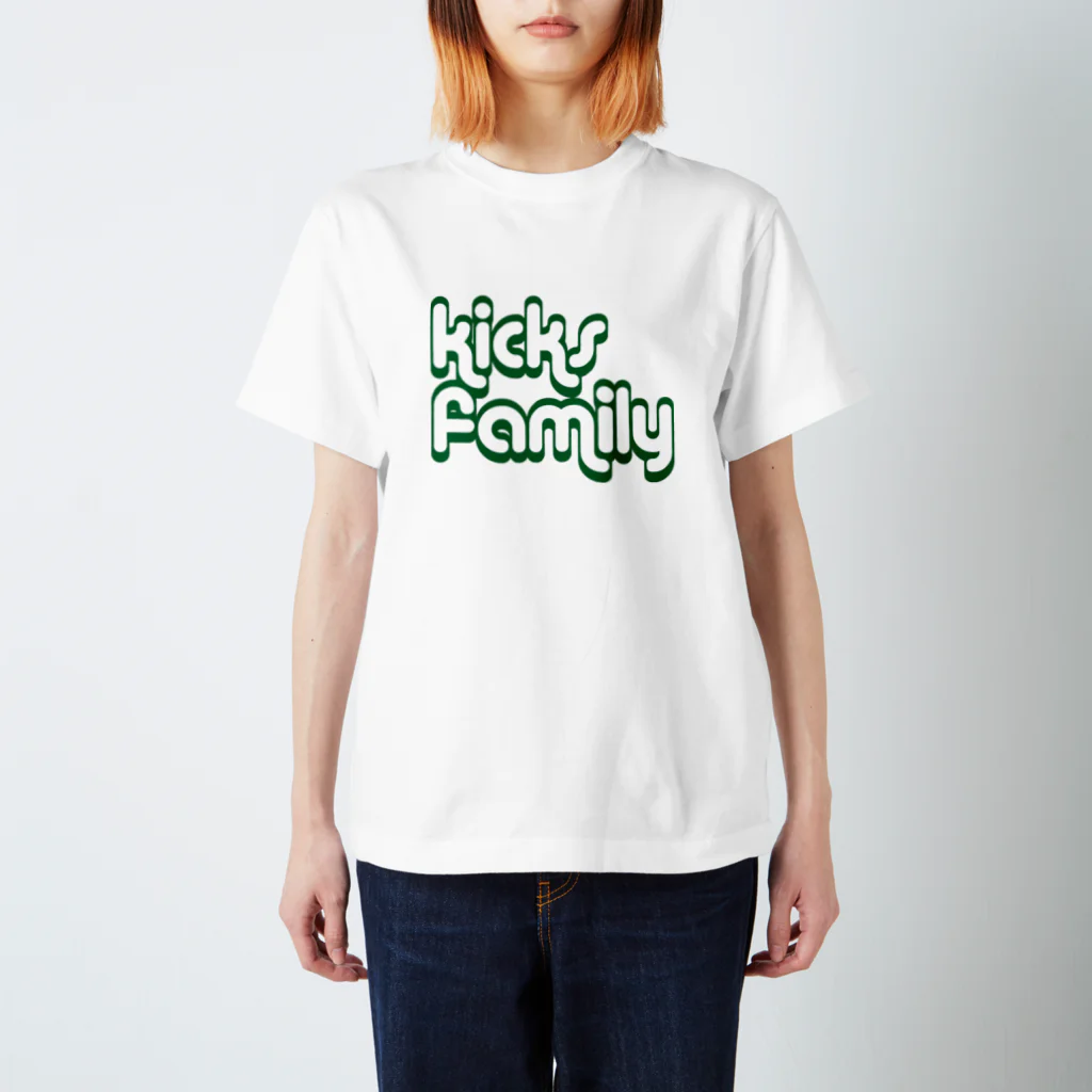 Kicks FamのKicks Family-green Regular Fit T-Shirt