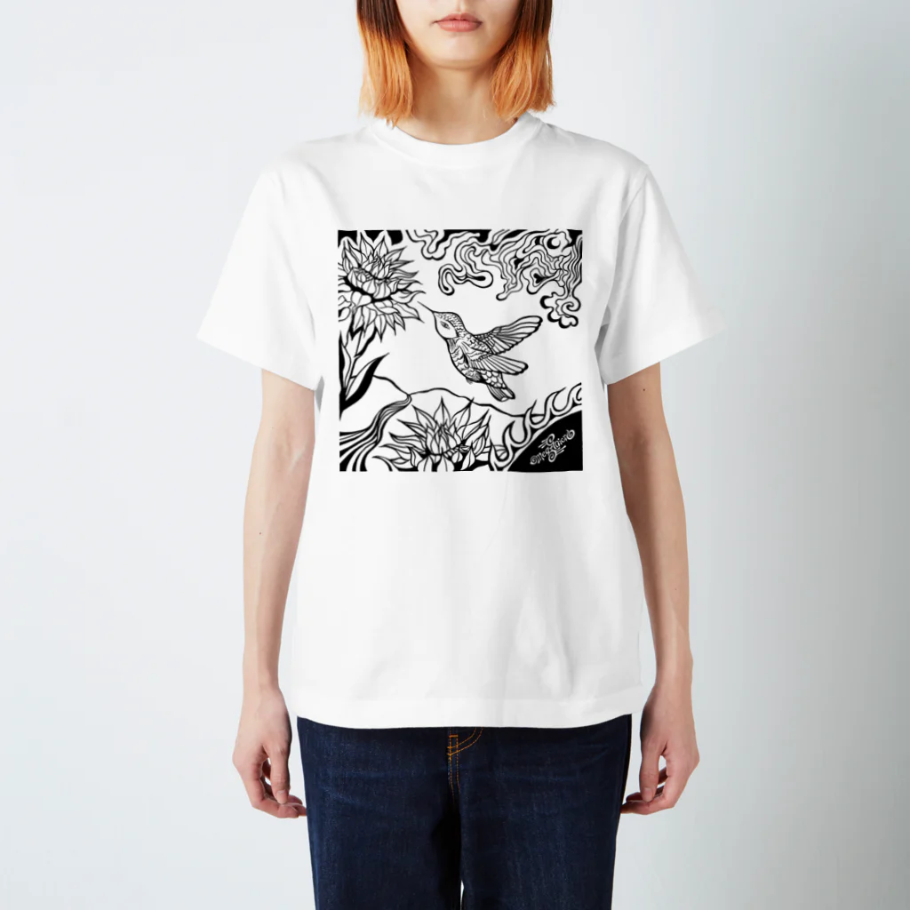 ソラネコ本舗（meg－micro）のハチドリの夢（透過） Regular Fit T-Shirt