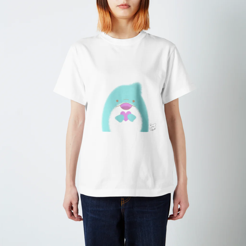 べあ🧸‪🍼のゆるふわーず♡いるか スタンダードTシャツ