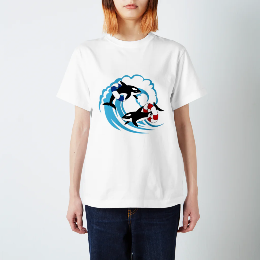 UEMURA SHOPのなかよしシャチ Regular Fit T-Shirt