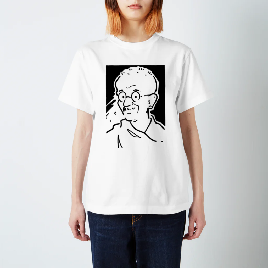 山形屋米店のマハトマ・ガンディー(Mahatma Gandhi) スタンダードTシャツ