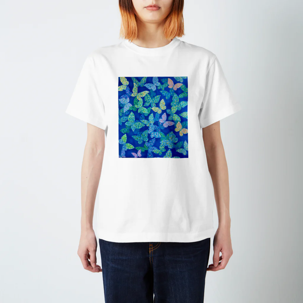 MIHO Genki Artのドットバタフライ スタンダードTシャツ