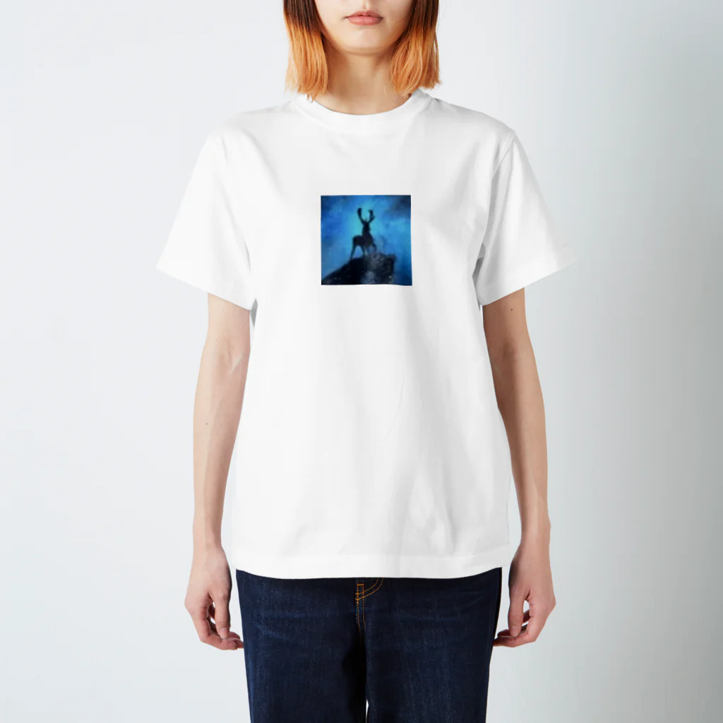 くろまめだの水彩画 鹿 Regular Fit T-Shirt