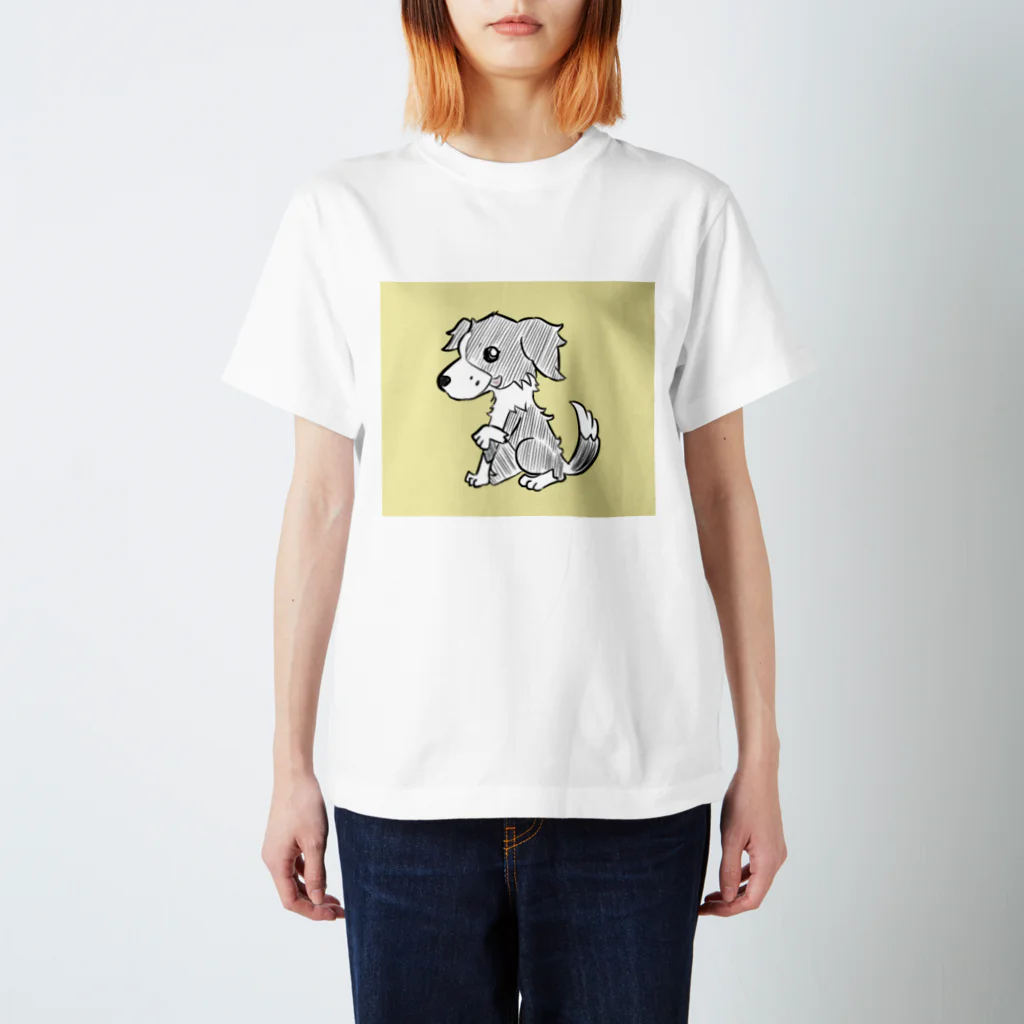 釜倉千代子のショップのボーダーコリーのみなとくん スタンダードTシャツ