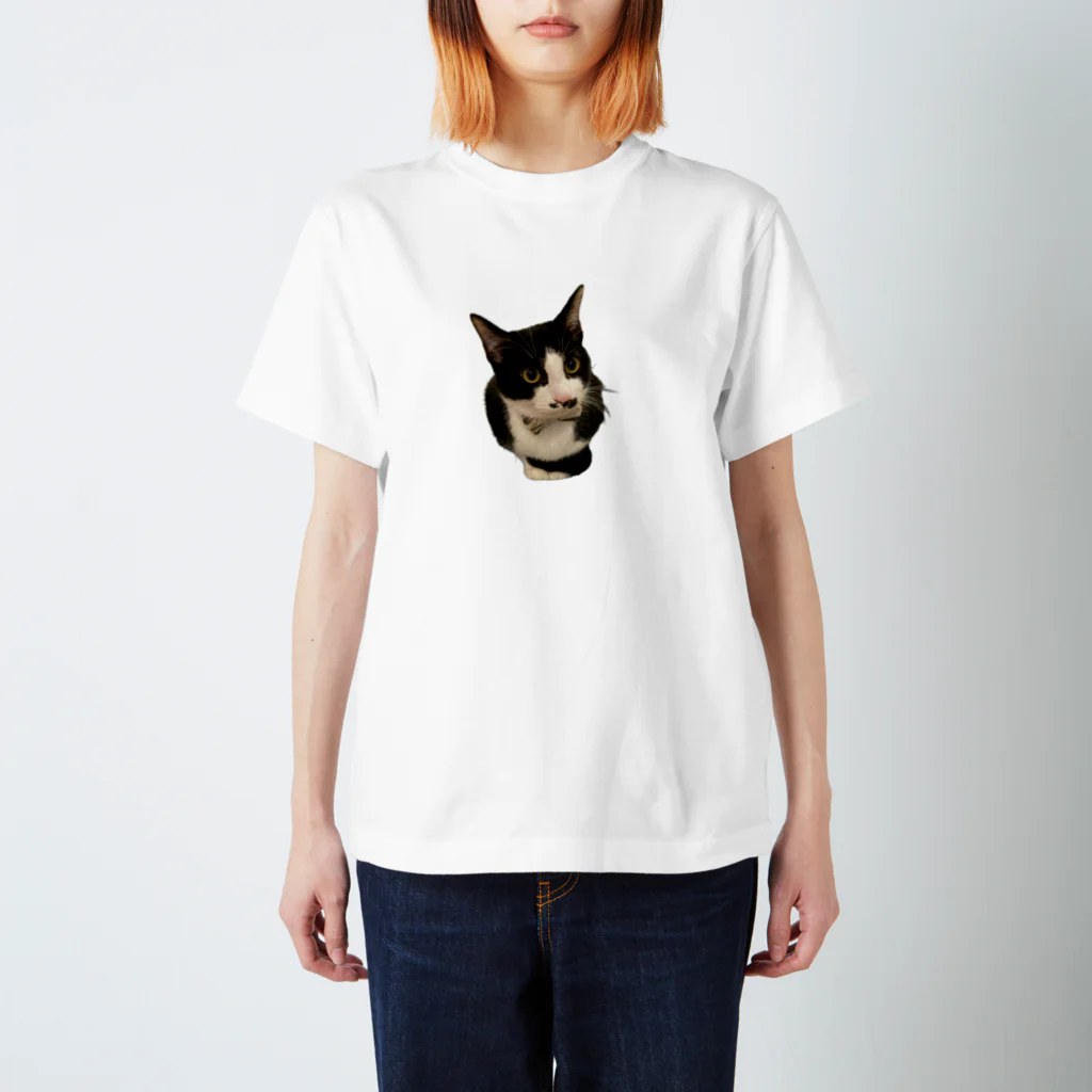 白黒猫舎のちょび髭猫執事 Regular Fit T-Shirt