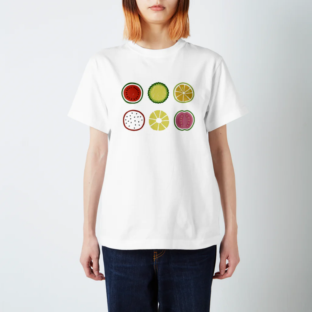 沖縄デザイン屋 nicoの[008]沖縄フード断面図Tシャツ スタンダードTシャツ