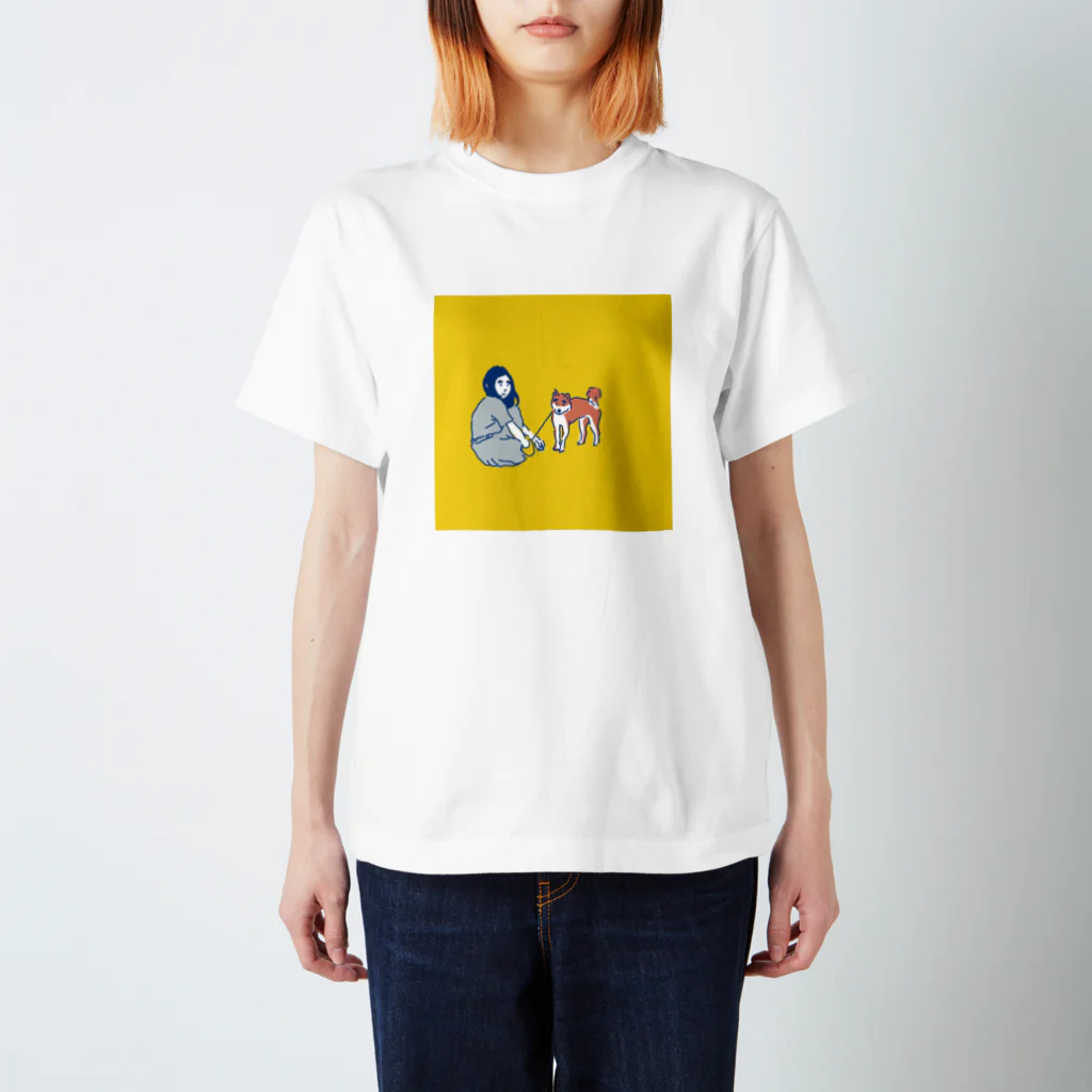 柴犬ポップライフ_眠る豆柴の柴犬ポップライフ_6 スタンダードTシャツ