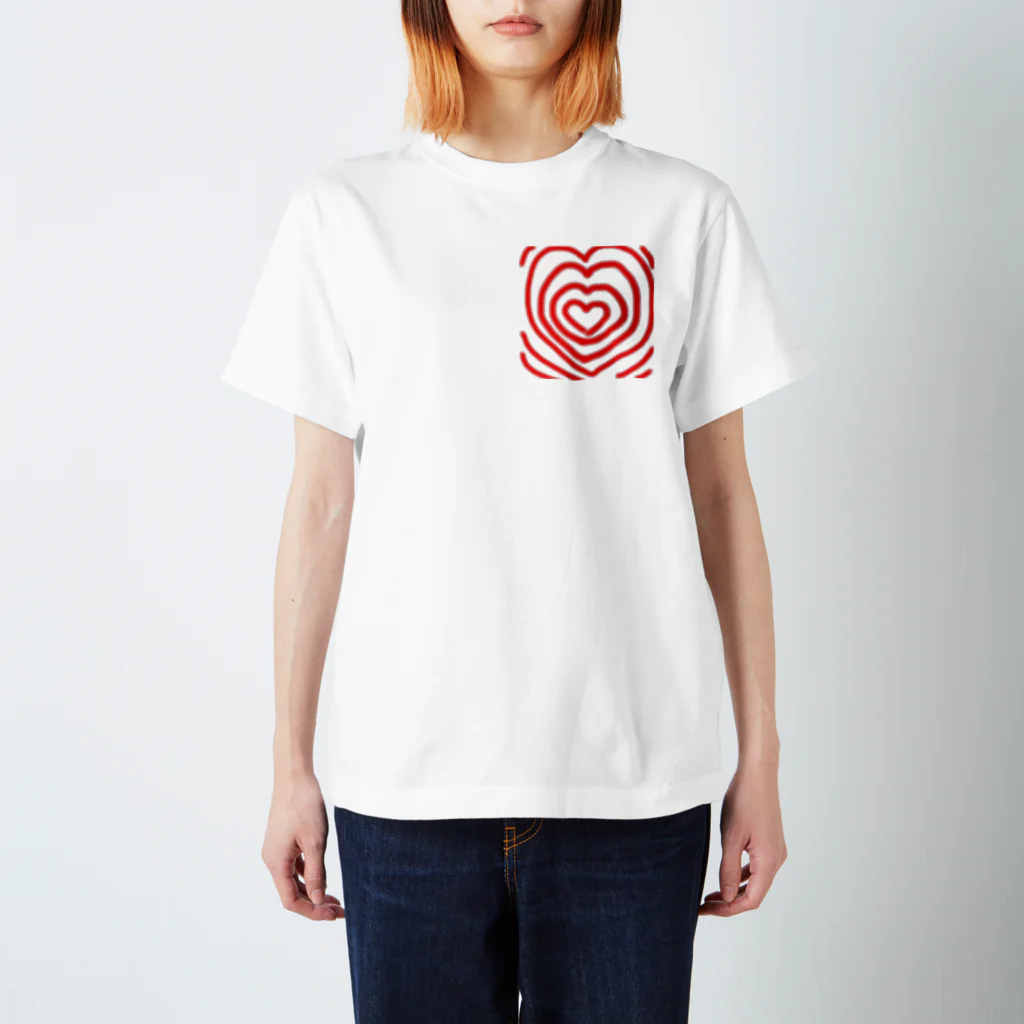 mai_relaxedの心臓の鼓動の波紋 Regular Fit T-Shirt