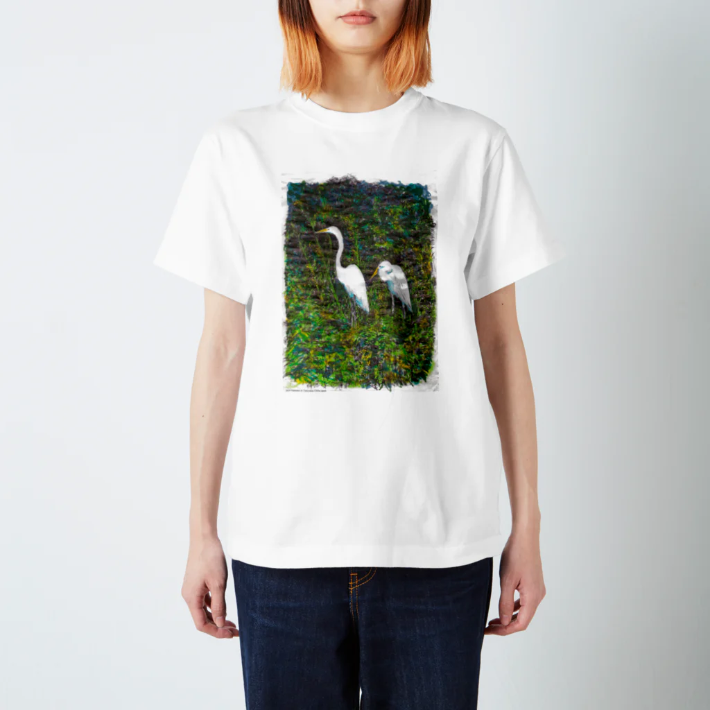 Ken-Chung's Arts Shopのサギ02 スタンダードTシャツ