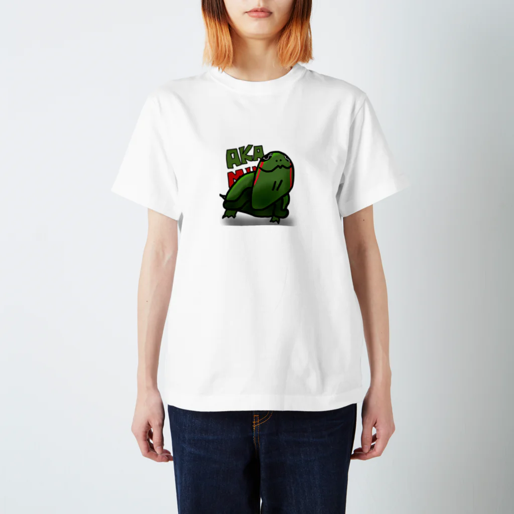 🐥ゆる(いイラストで生き物を)愛(でたい)のアカミミガメ🐢 Regular Fit T-Shirt