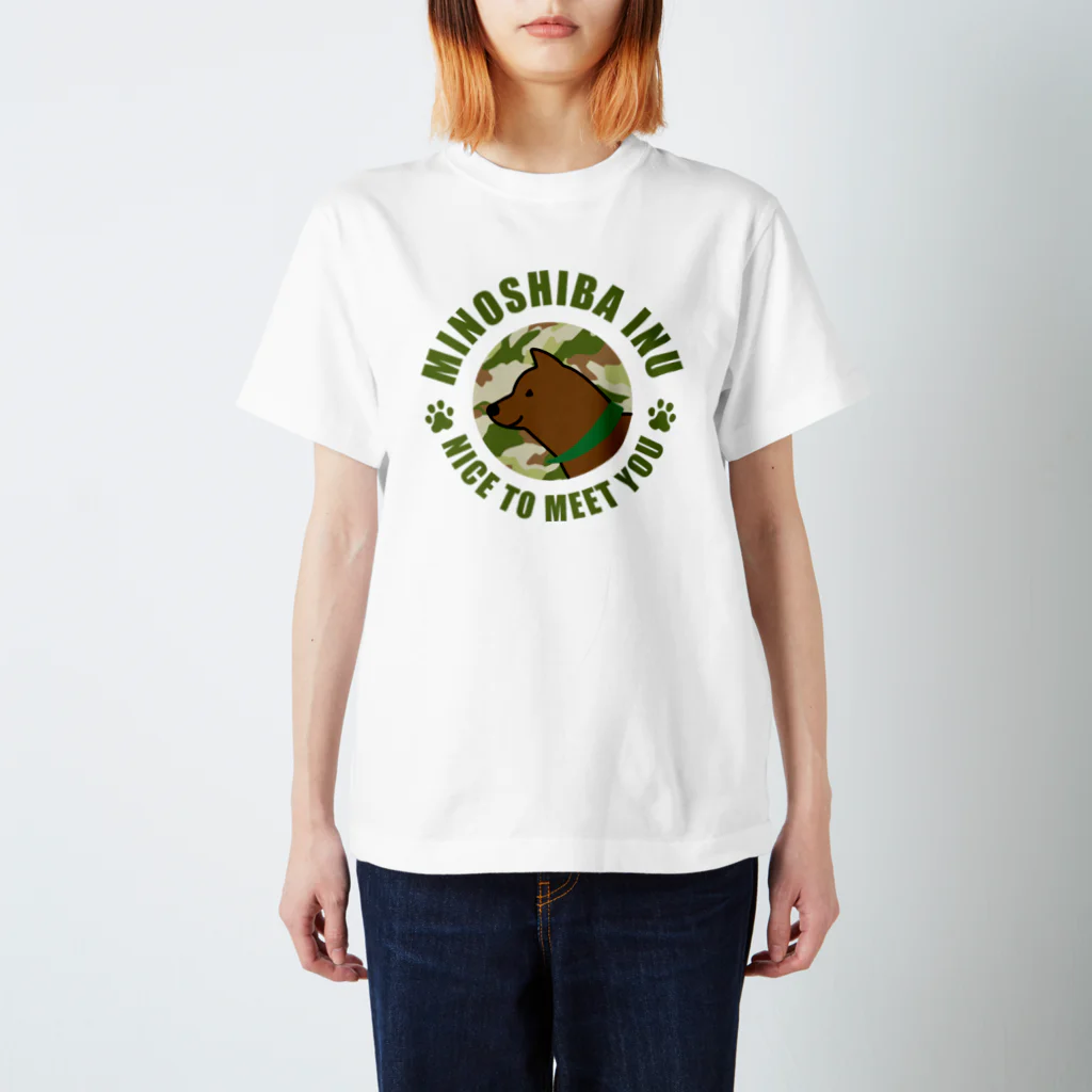 satitama屋の美濃柴（カモフラ緑） Regular Fit T-Shirt