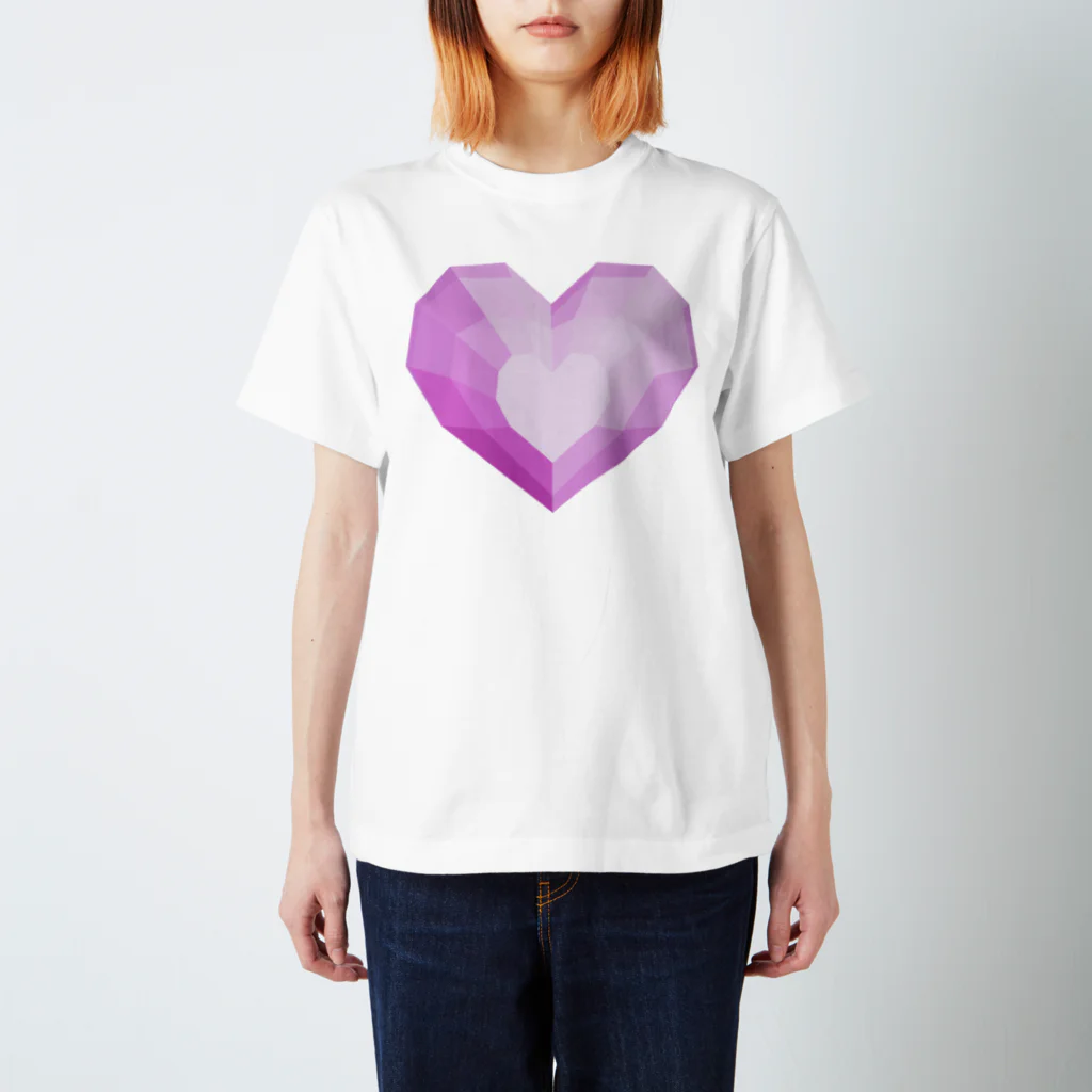 coolbeats🐝💓のgeometric Heart スタンダードTシャツ