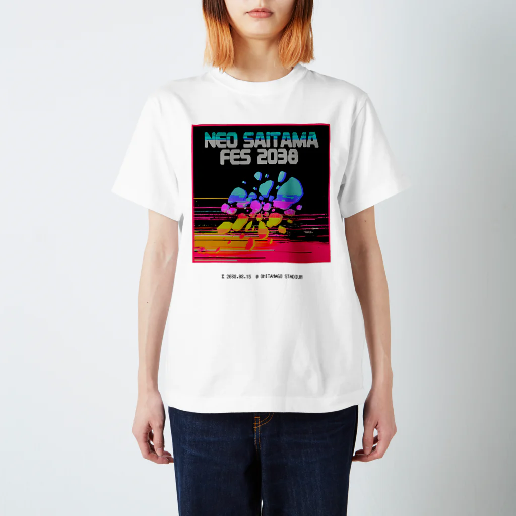 ニンジャスレイヤー公式/ダイハードテイルズの【両面な】NEO SAITAMA FES 2038 スタンダードTシャツ