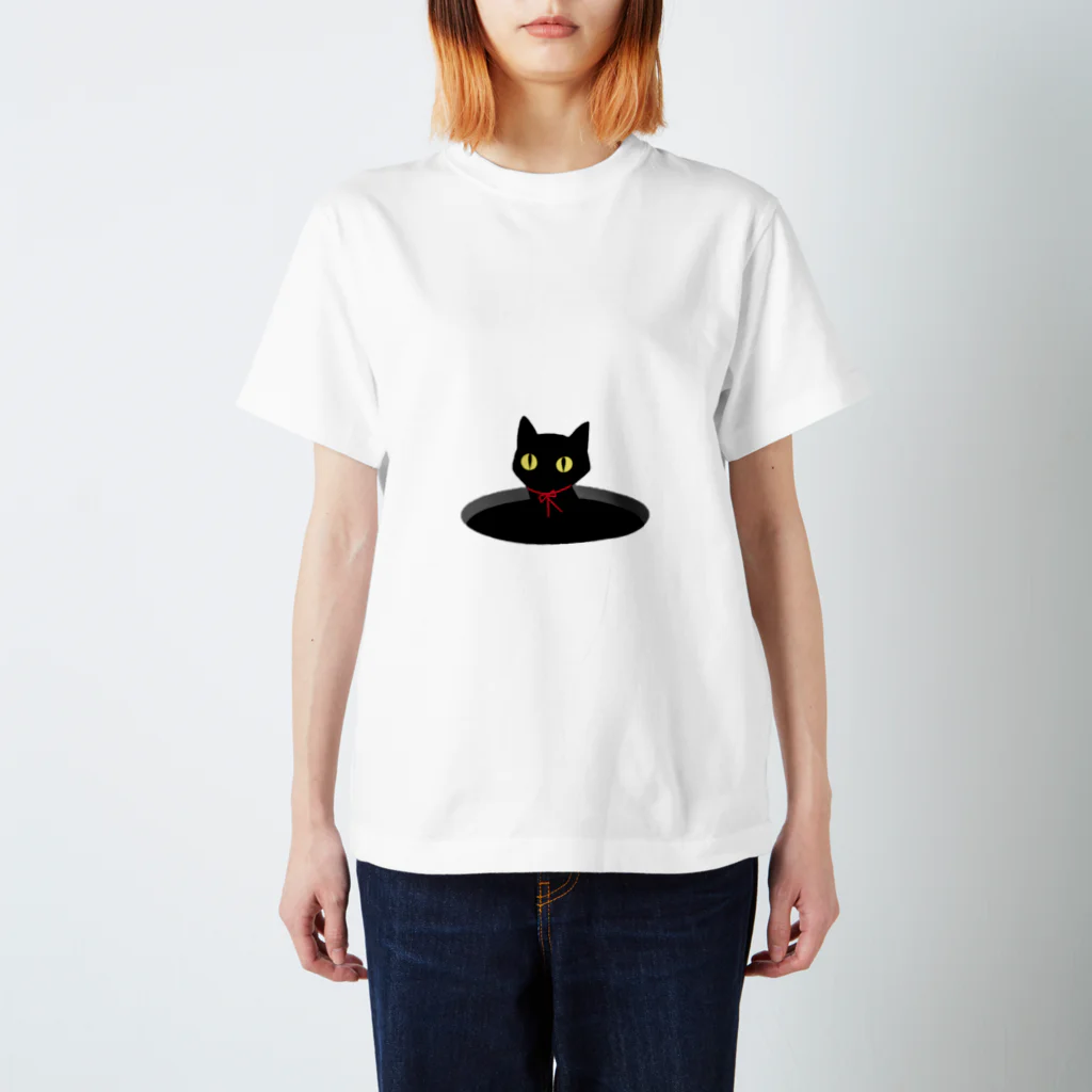 RinCafee shopの黒猫 スタンダードTシャツ