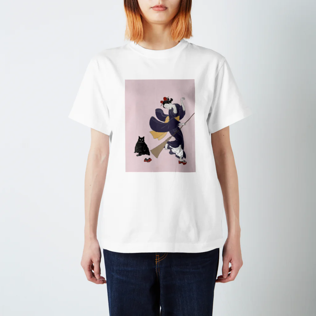 keeeeeep smilingの働く気のない猫ジジ　Jiji’s delivery service スタンダードTシャツ