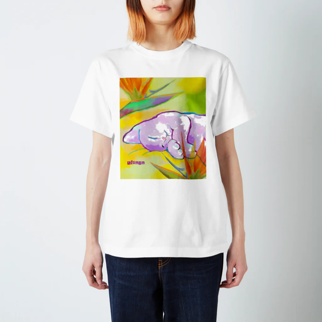 Kifuyuの花と猫 スタンダードTシャツ