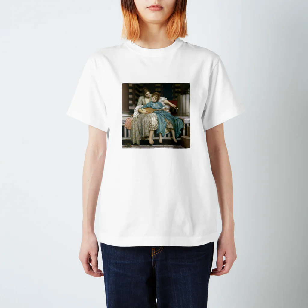 世界の絵画アートグッズのフレデリック・レイトン《音楽のお稽古》 スタンダードTシャツ