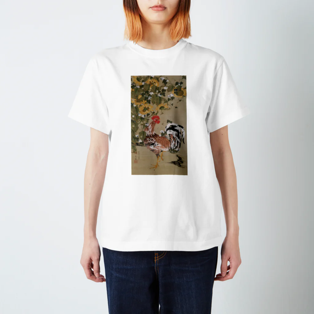 世界の絵画アートグッズの伊藤若冲《向日葵雄鶏図》 Regular Fit T-Shirt