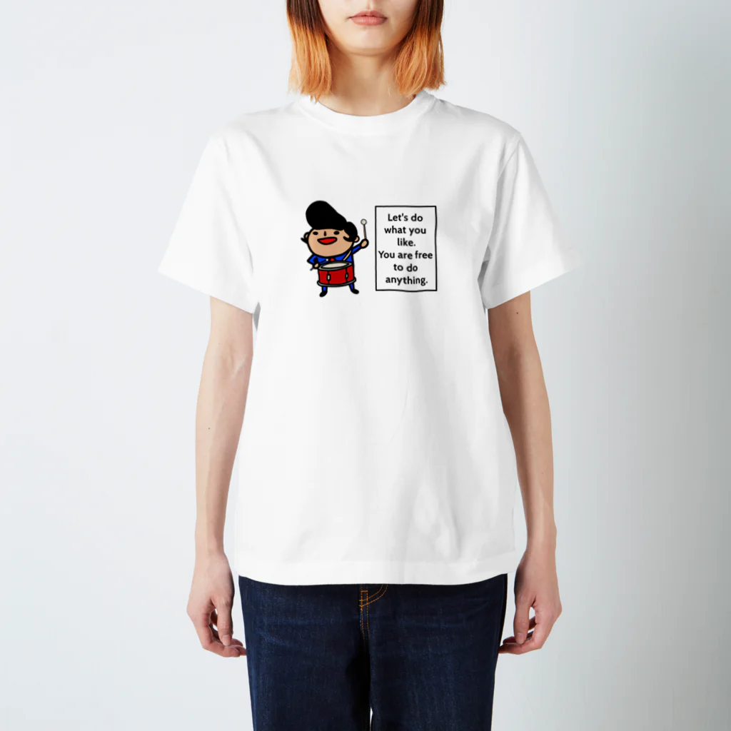 momino studio SHOPの今日はタイコを叩きます。 スタンダードTシャツ