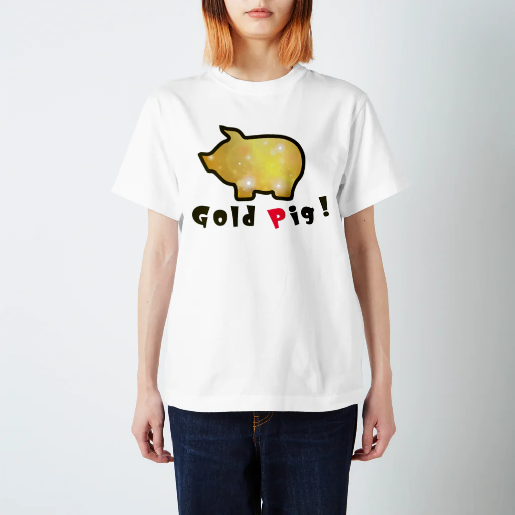 レアレアコクアのいいことありそう! 金運シリーズ　(ブタ Pig) Regular Fit T-Shirt