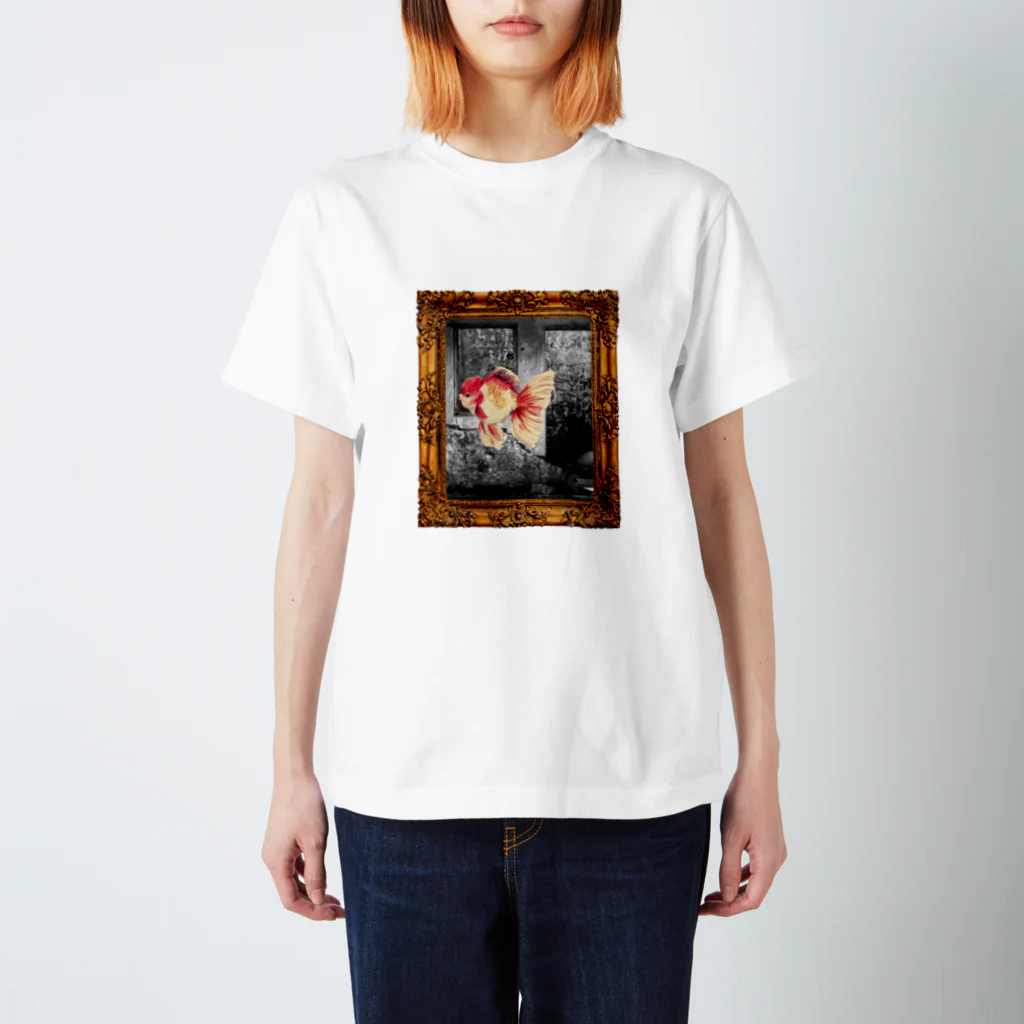 Picture Frameの額縁:金魚 スタンダードTシャツ