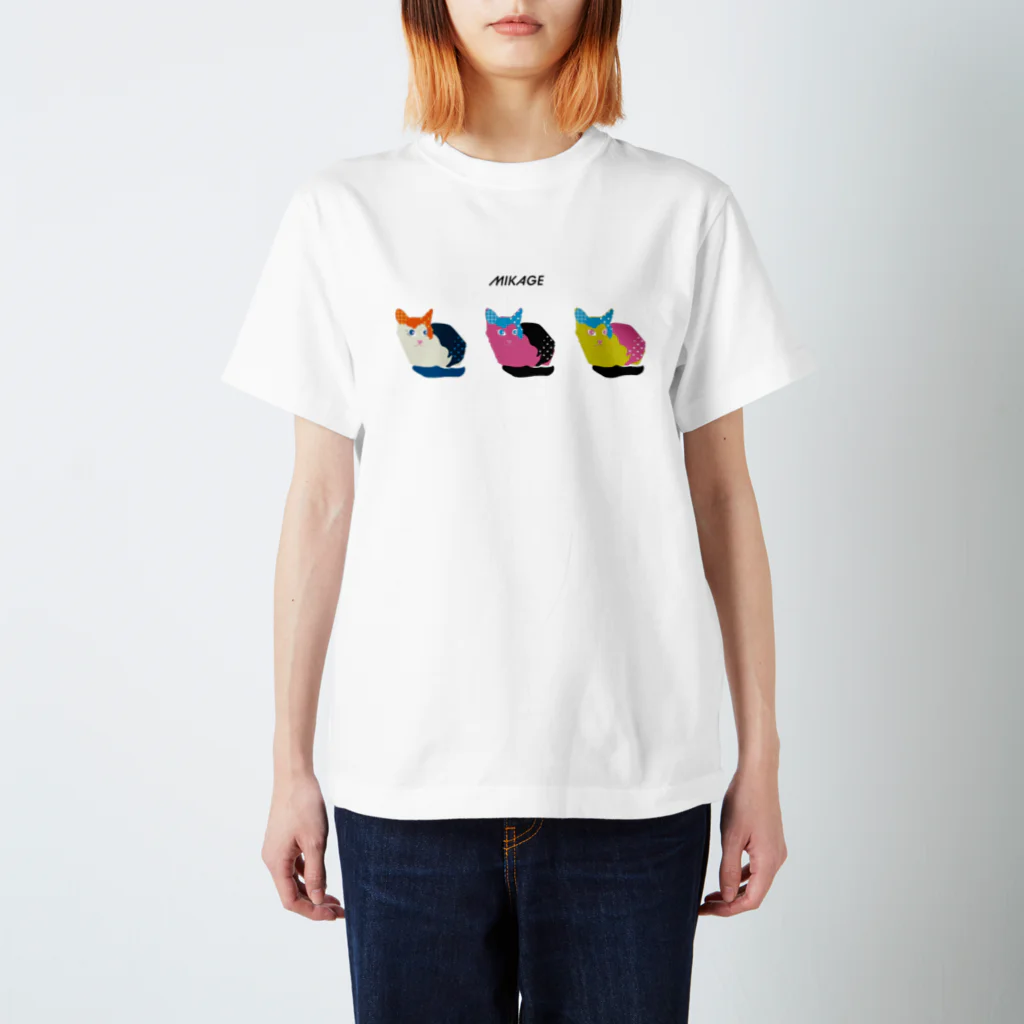 美影〜MIKAGE〜の愛猫 3連美影Tシャツ スタンダードTシャツ