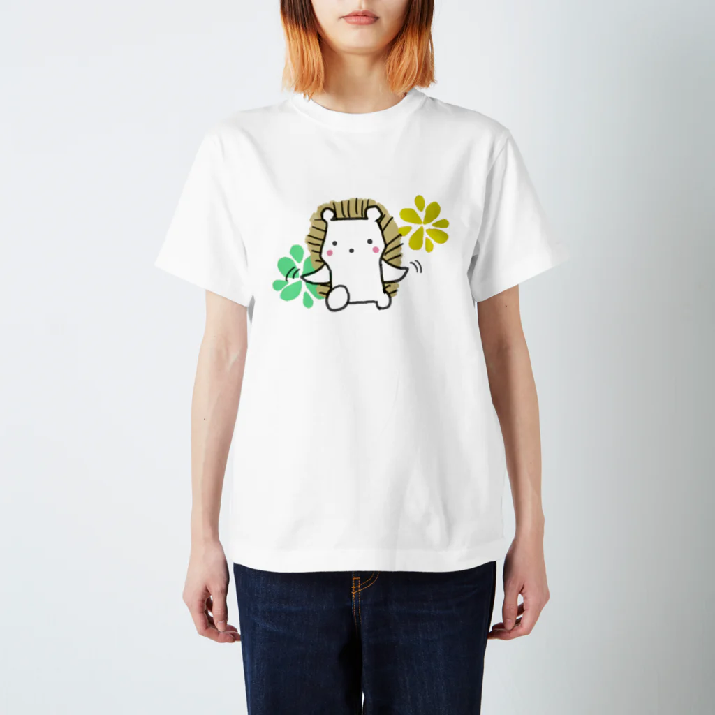 usagi-cuteのハリネズミのはりっちょ　遊ぼ スタンダードTシャツ