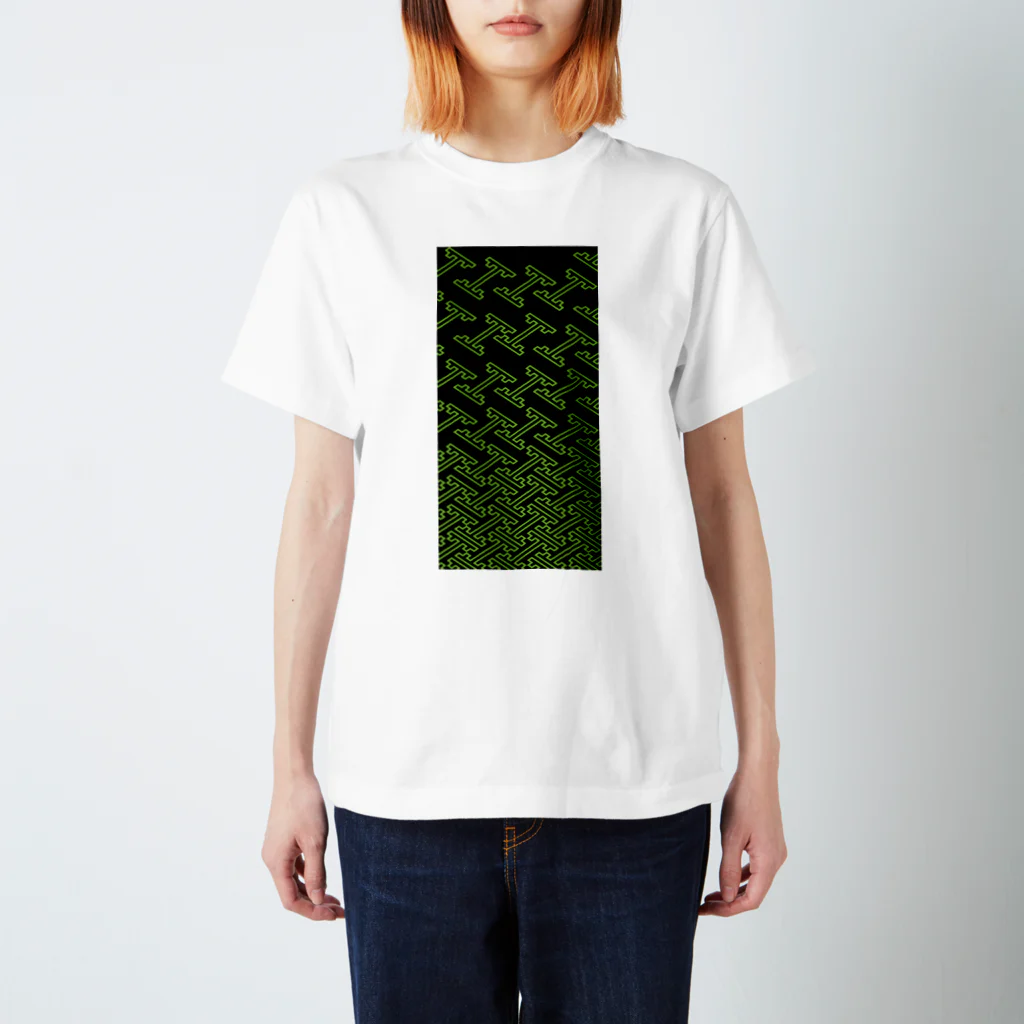 bonnylochの紗綾型_LightGreen Regular Fit T-Shirt