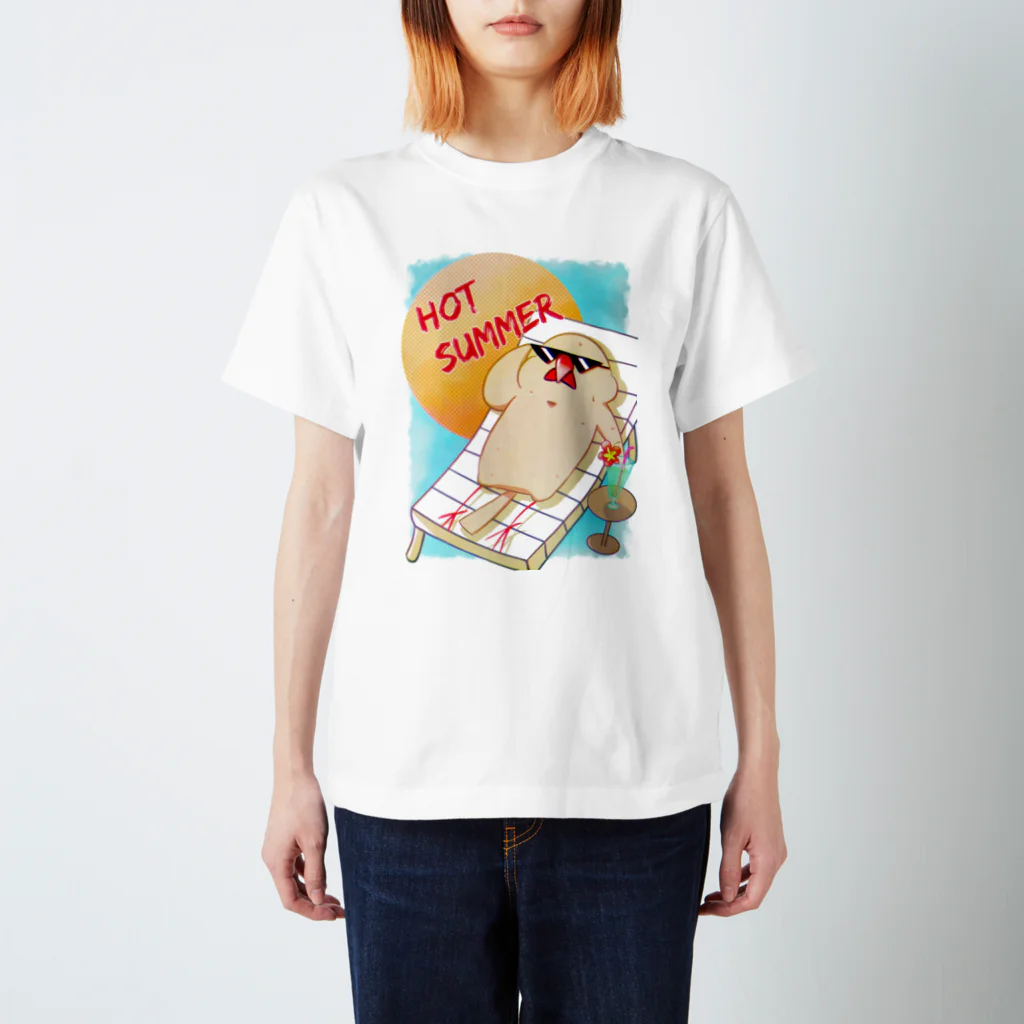 あかの文鳥Tシャツ（HOT SUMMER） スタンダードTシャツ