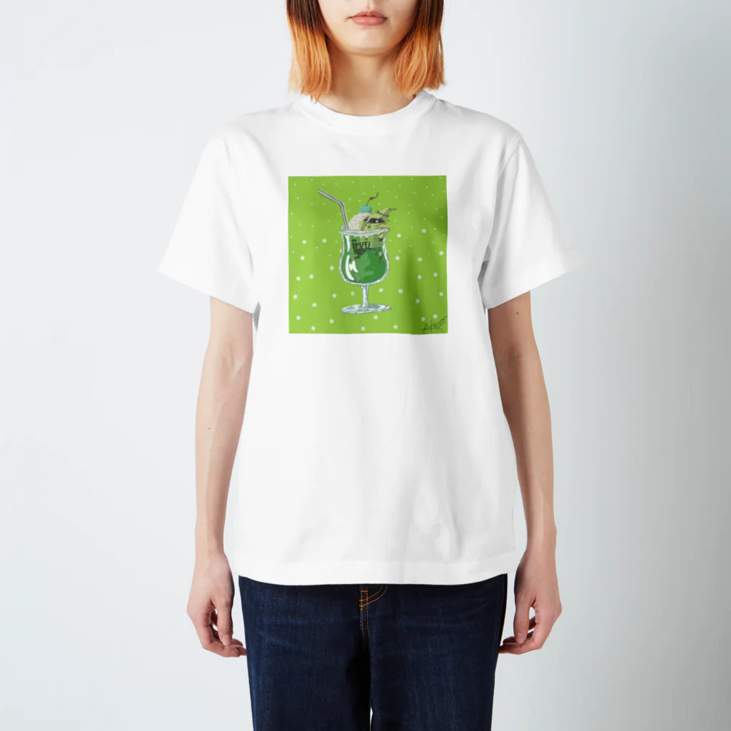 Lukaの喫茶ミドリノモノ(背景あり) スタンダードTシャツ