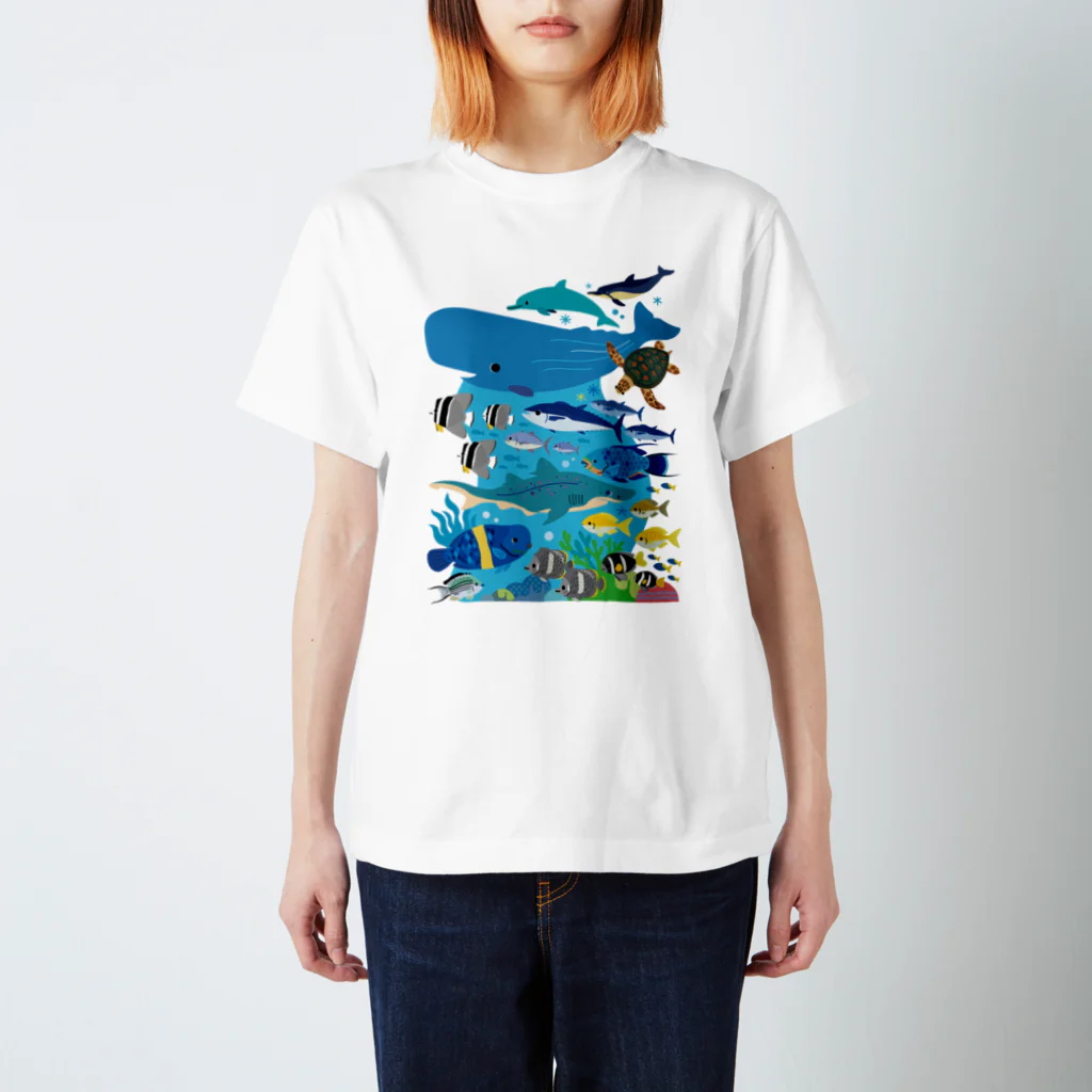 みなとまち層の小笠原の海洋生物A スタンダードTシャツ