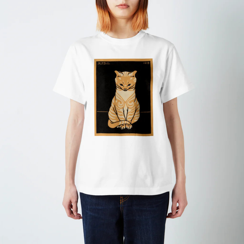 Public Domain GraphicのSitting Cat (1918)  スタンダードTシャツ